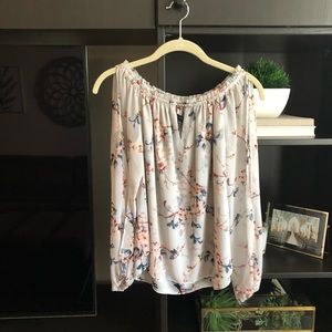 WHBM xxs cold shoulder blouse